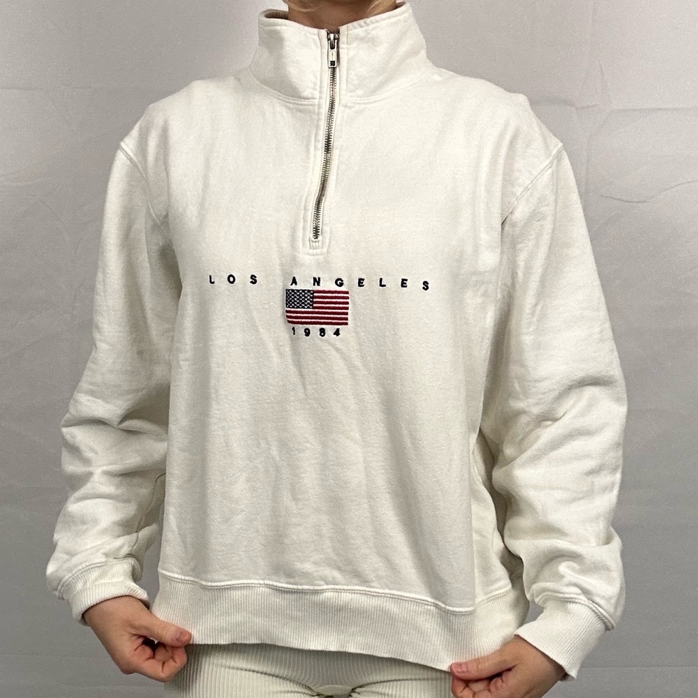 John colt New York white sweater with American flag